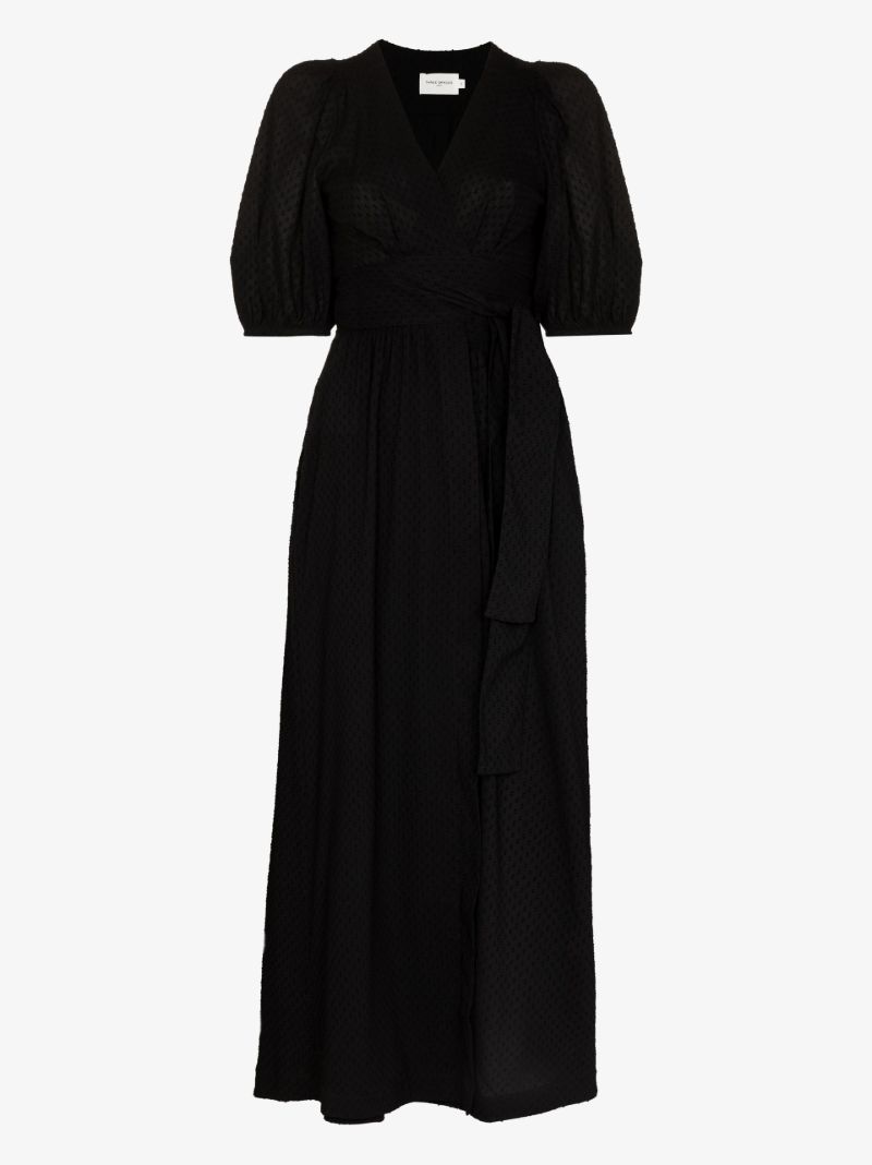 Bronwyn Puff Sleeve Cotton Maxi Dress