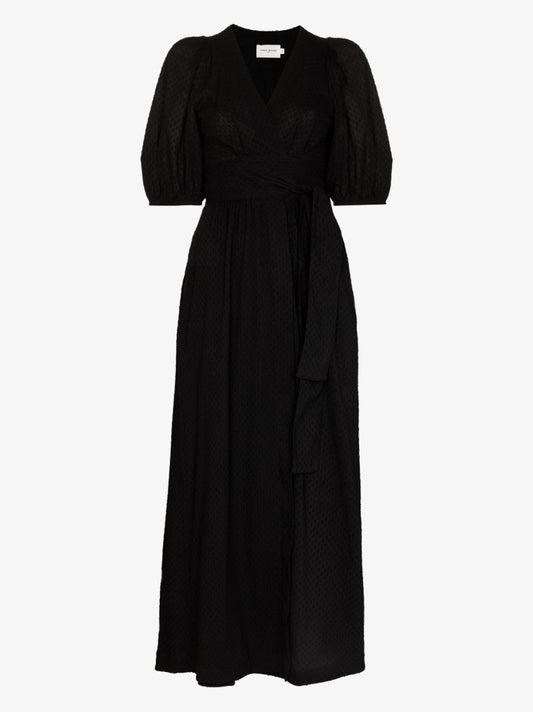 Bronwyn Puff Sleeve Cotton Maxi Dress