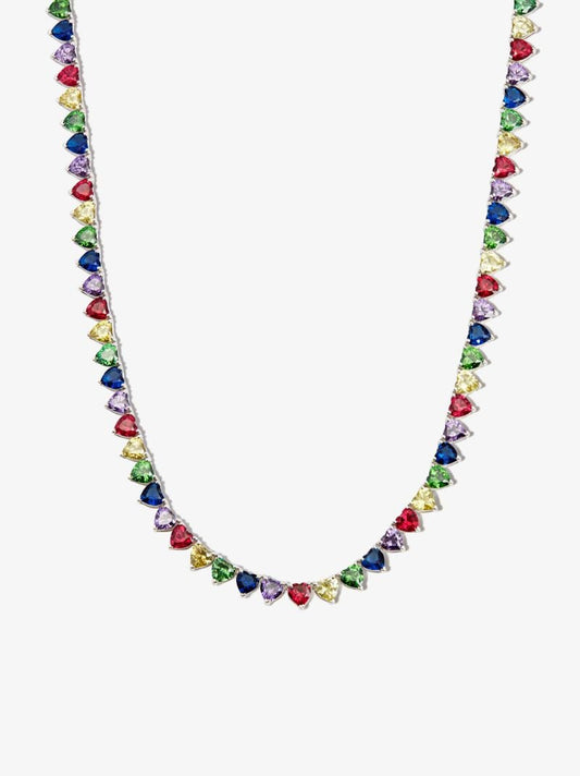 Sterling Silver I Heart Me Quartz Necklace