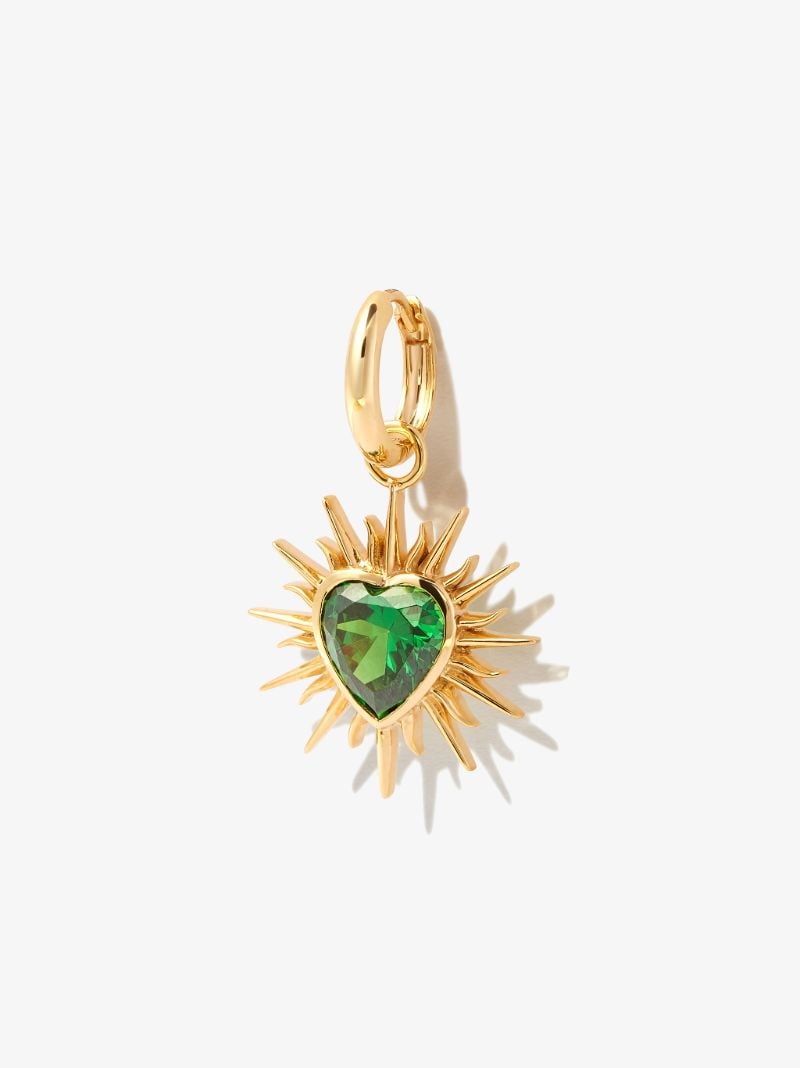 18k Yellow Gold I Heart Me Quartz Drop Earring