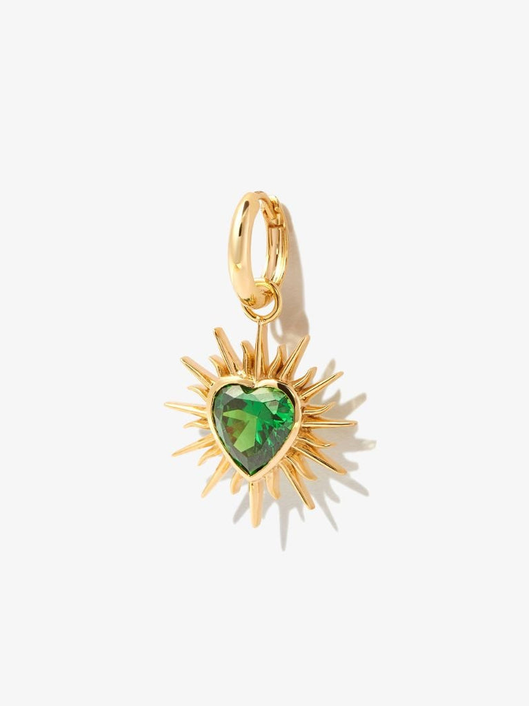 18k Yellow Gold I Heart Me Quartz Drop Earring