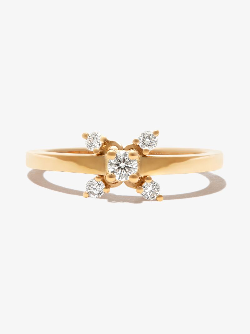 18k Yellow Gold Dancing Diamonds Ring