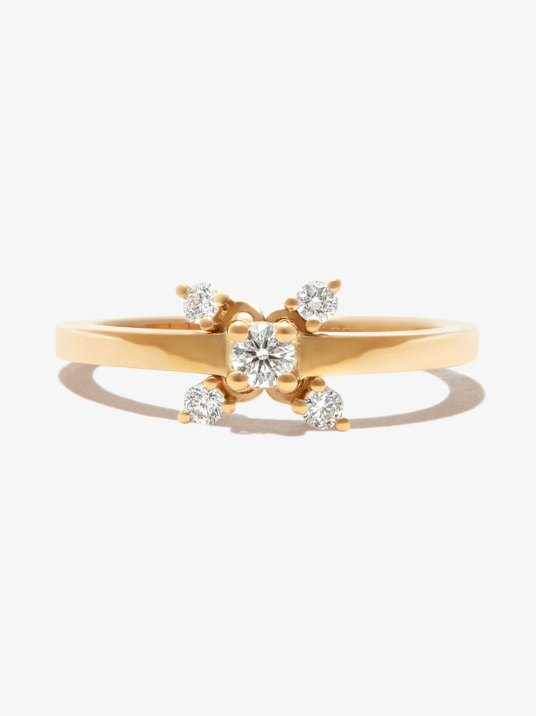 18k Yellow Gold Dancing Diamonds Ring