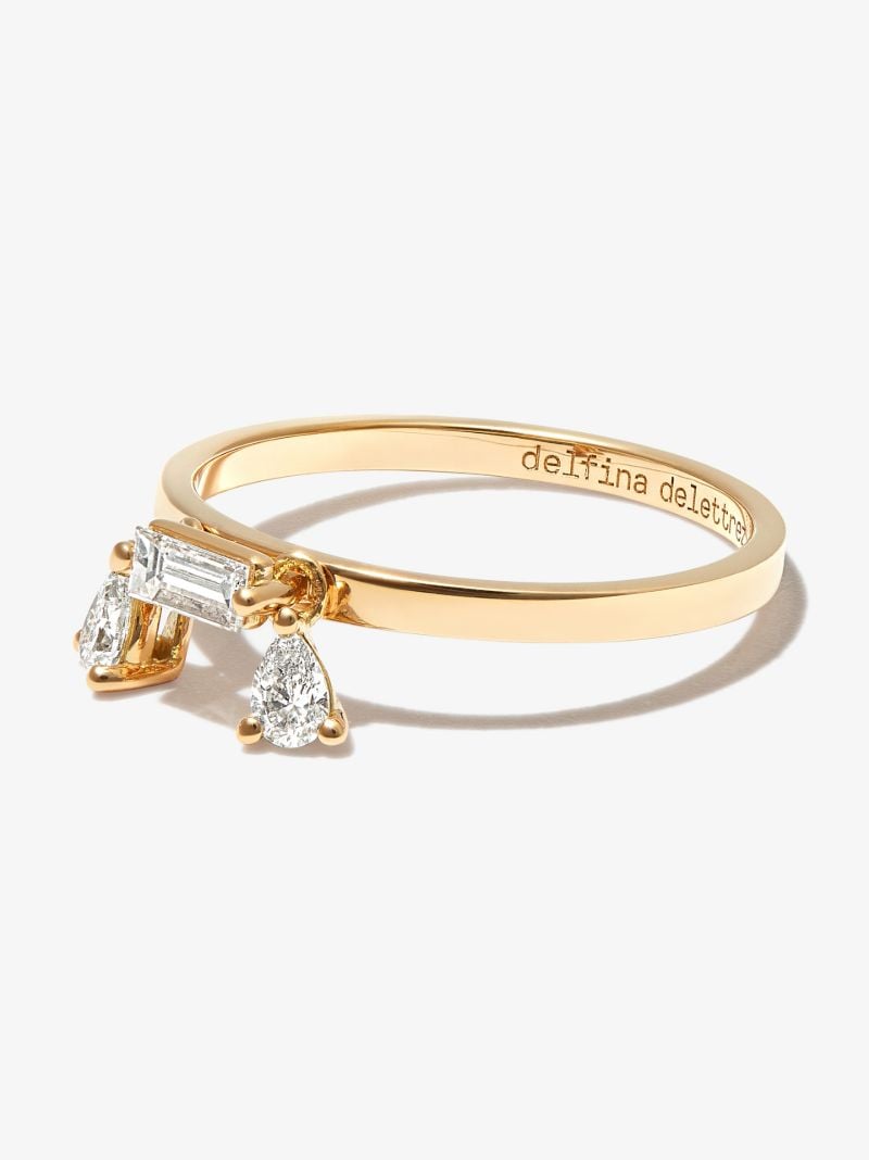18k Yellow Gold Dancing Diamonds Ring