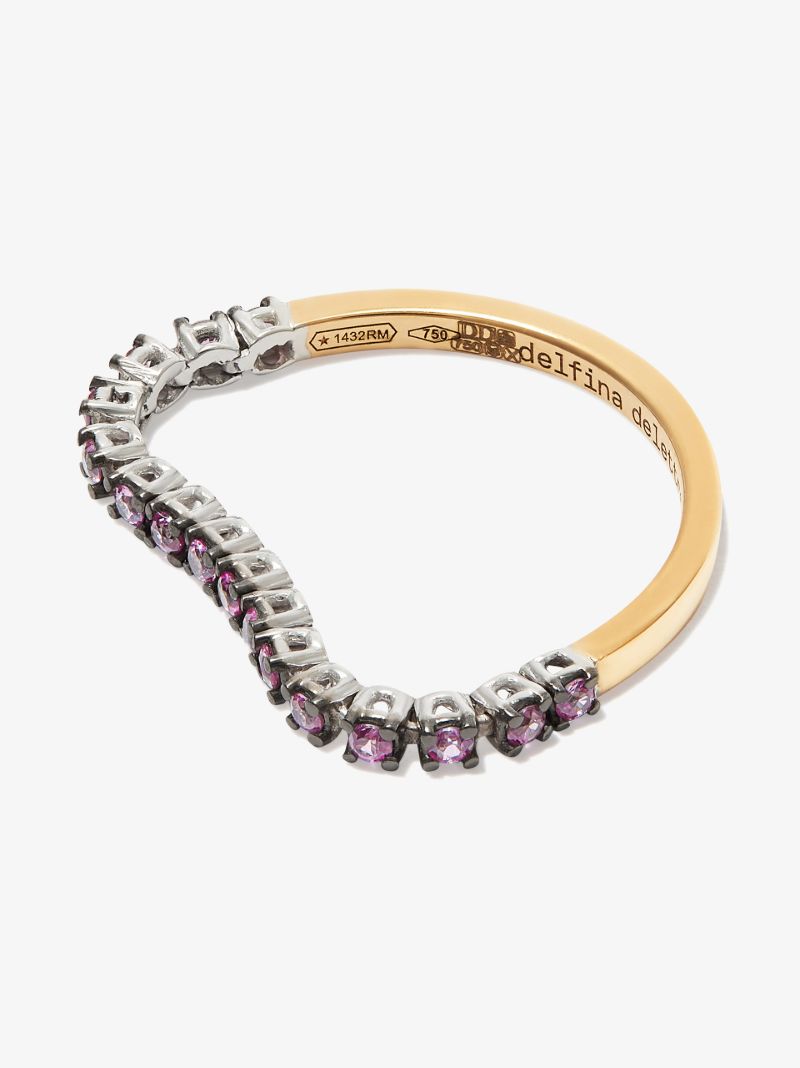 18k Yellow Gold 1987 Tennis Sapphire Ring