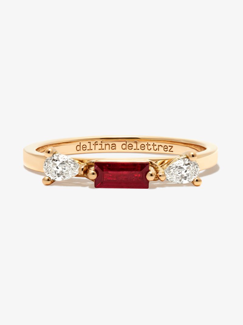 18k Yellow Gold Dancing Diamonds Ring