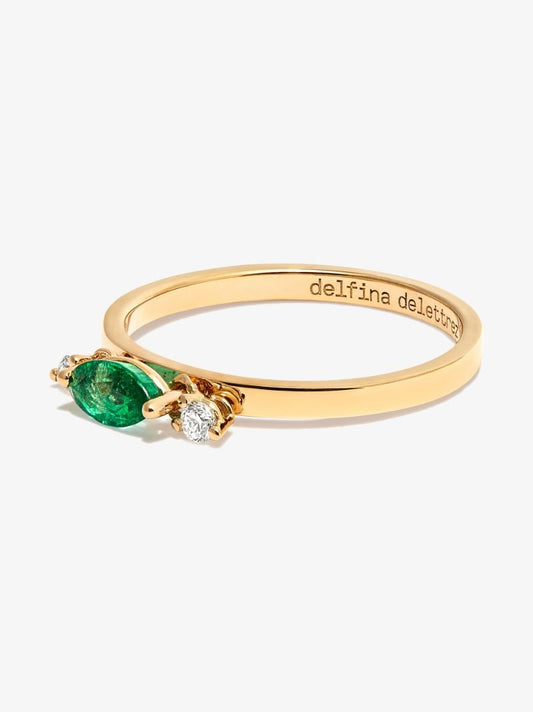 18k Yellow Gold Dancing Diamonds Ring