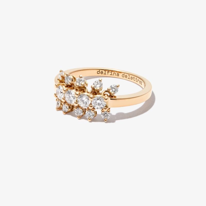 18k Yellow Gold Dancing Diamonds Ring