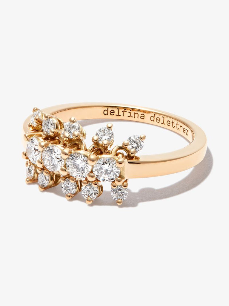 18k Yellow Gold Dancing Diamonds Ring