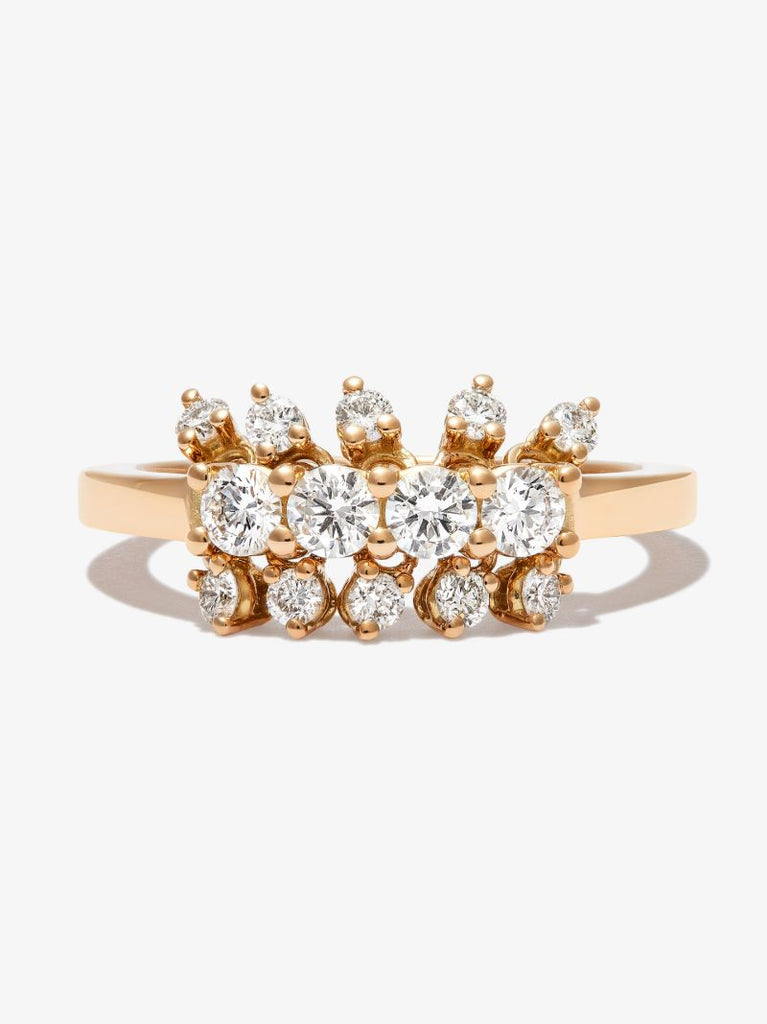 18k Yellow Gold Dancing Diamonds Ring