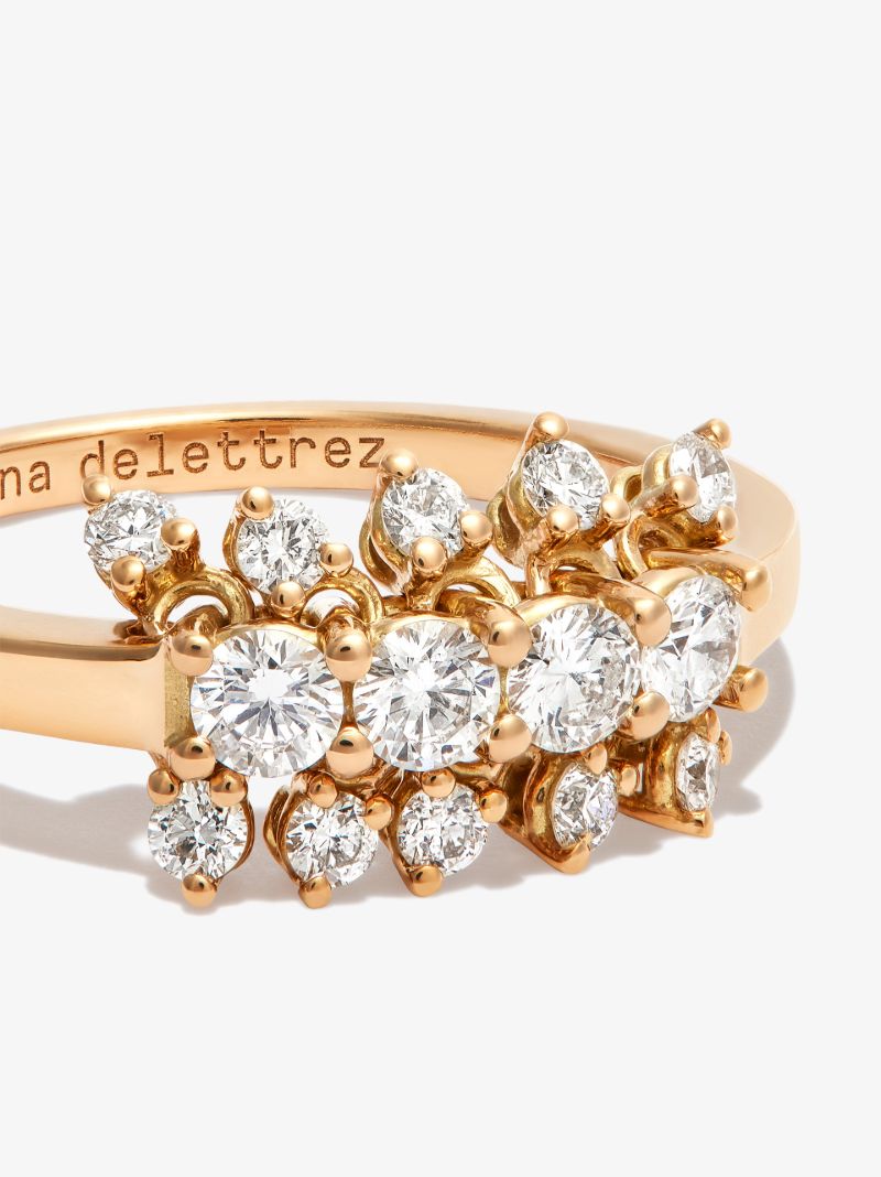 18k Yellow Gold Dancing Diamonds Ring