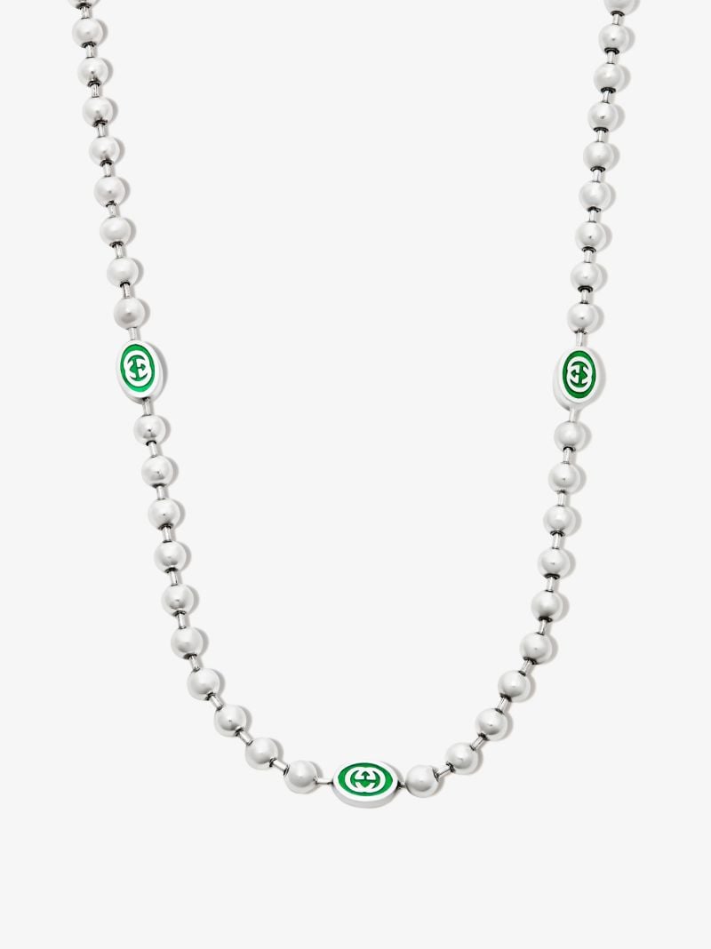 Sterling Silver Interlocking G Necklace