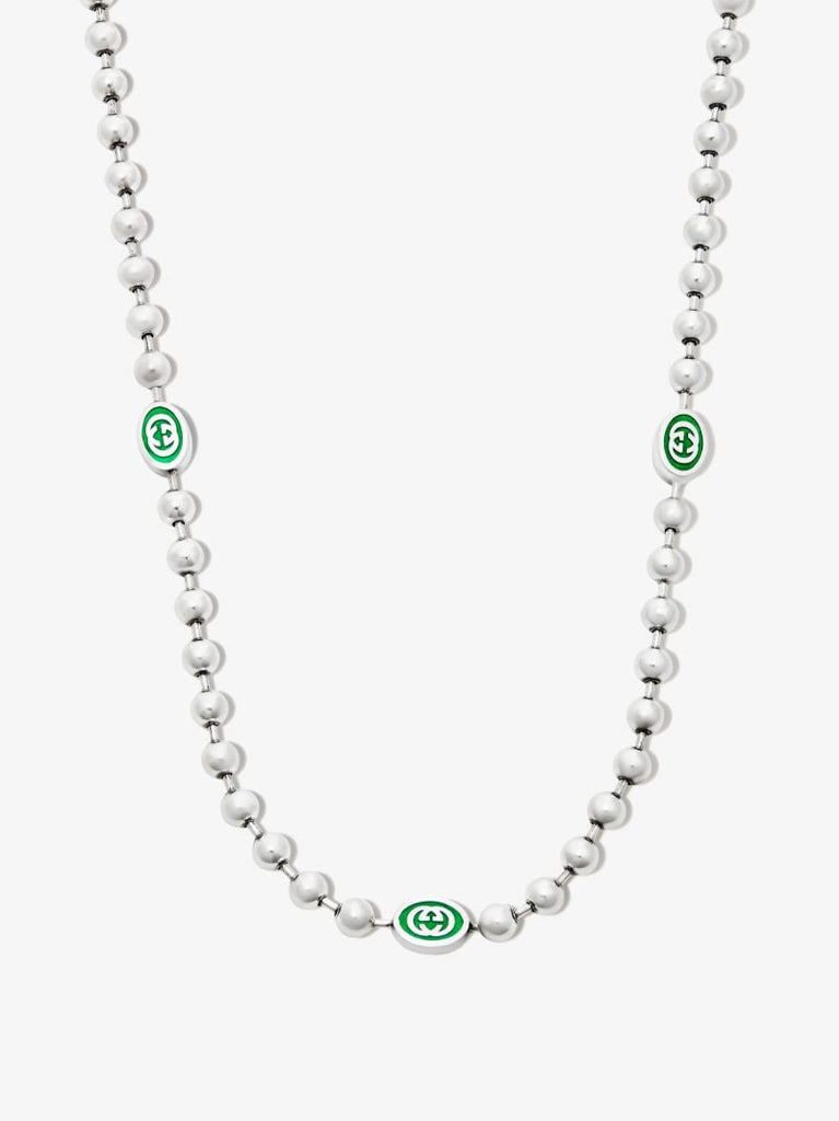 Sterling Silver Interlocking G Necklace