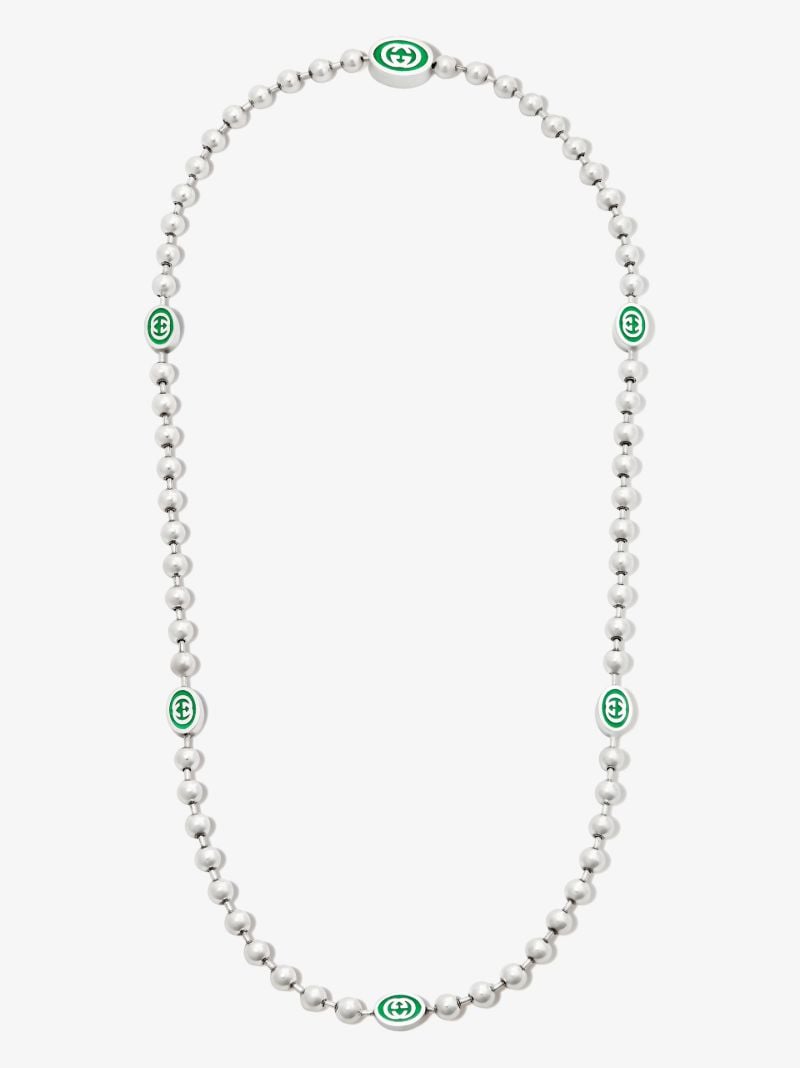 Sterling Silver Interlocking G Necklace