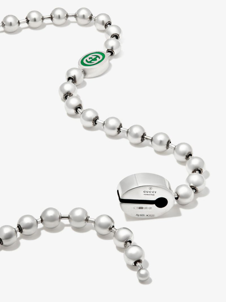 Sterling Silver Interlocking G Necklace