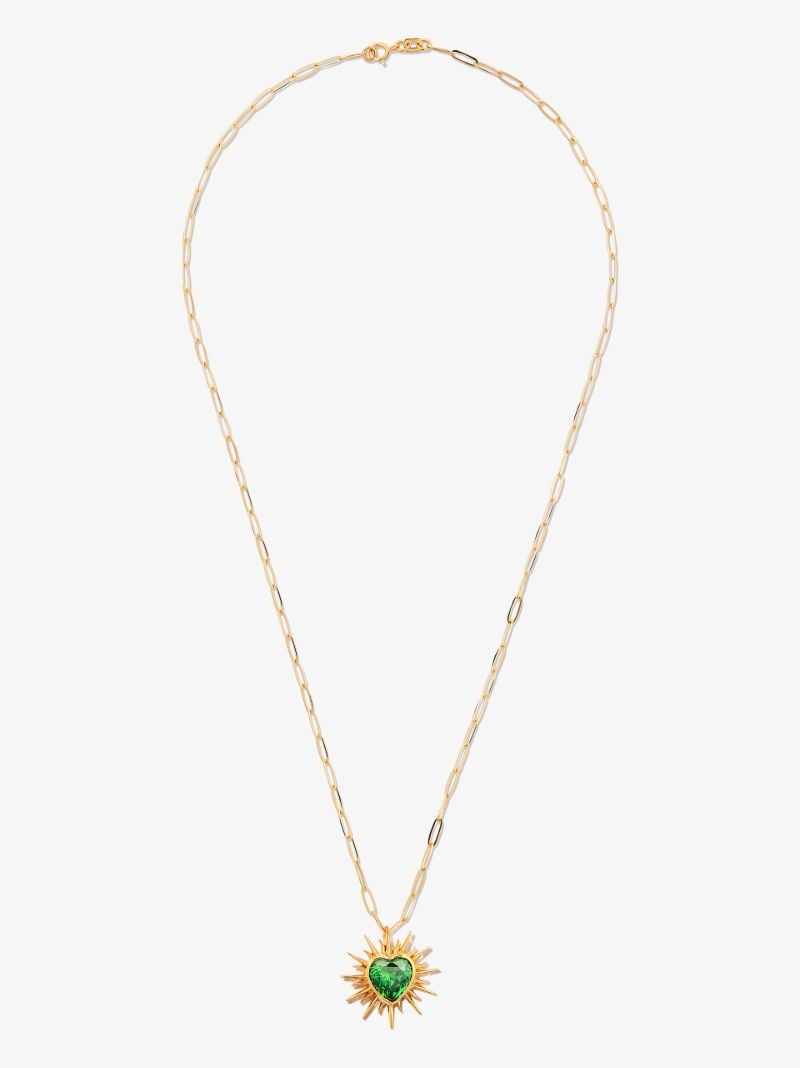 18k Yellow Gold I Heart Me Quartz Pendant Necklace