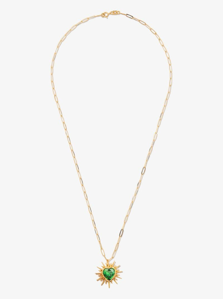 18k Yellow Gold I Heart Me Quartz Pendant Necklace