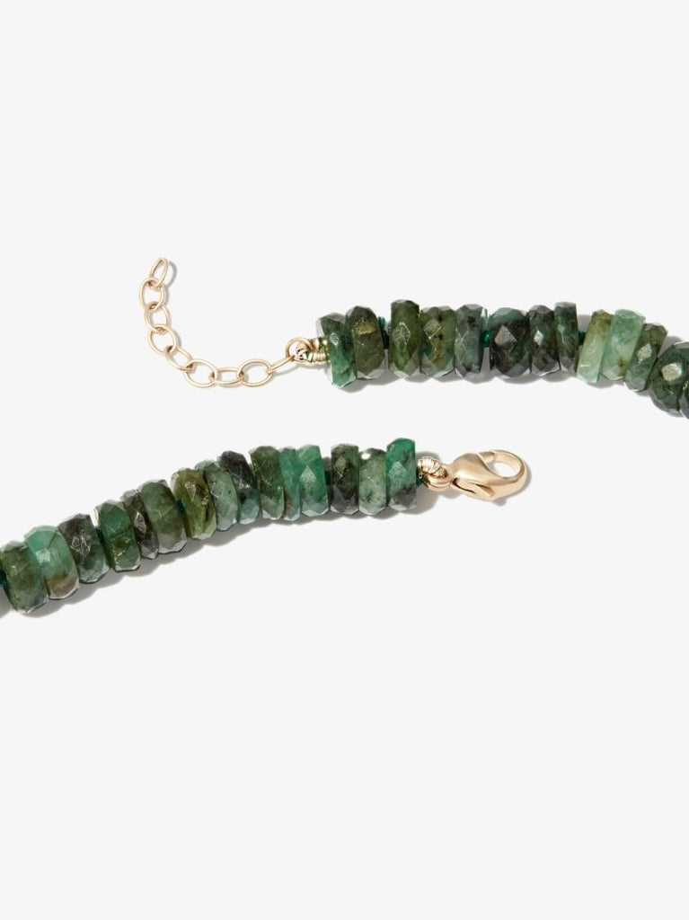 14k Yellow Gold Atlas Emerald Necklace