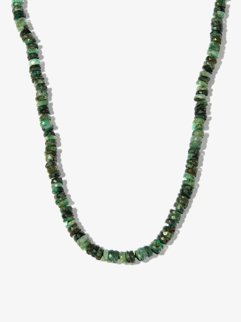 14k Yellow Gold Atlas Emerald Necklace