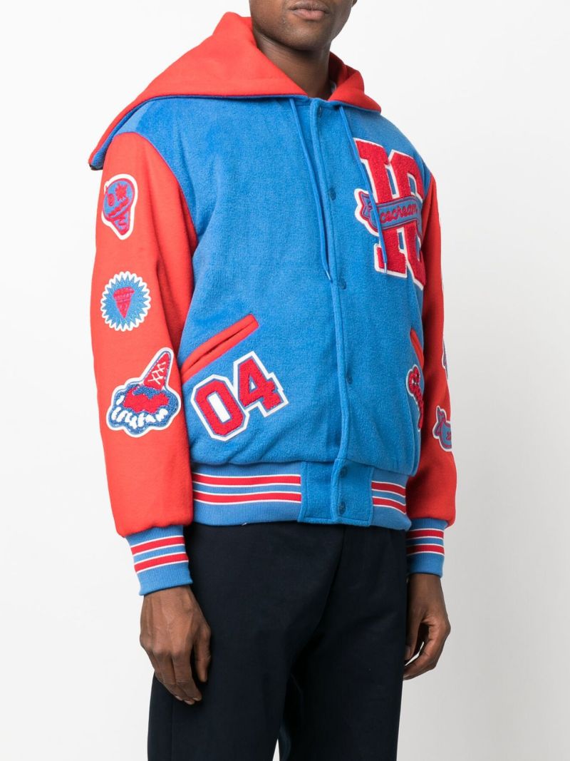 Blue Team Eu Tiger Cone Varsity Bomber Jacket