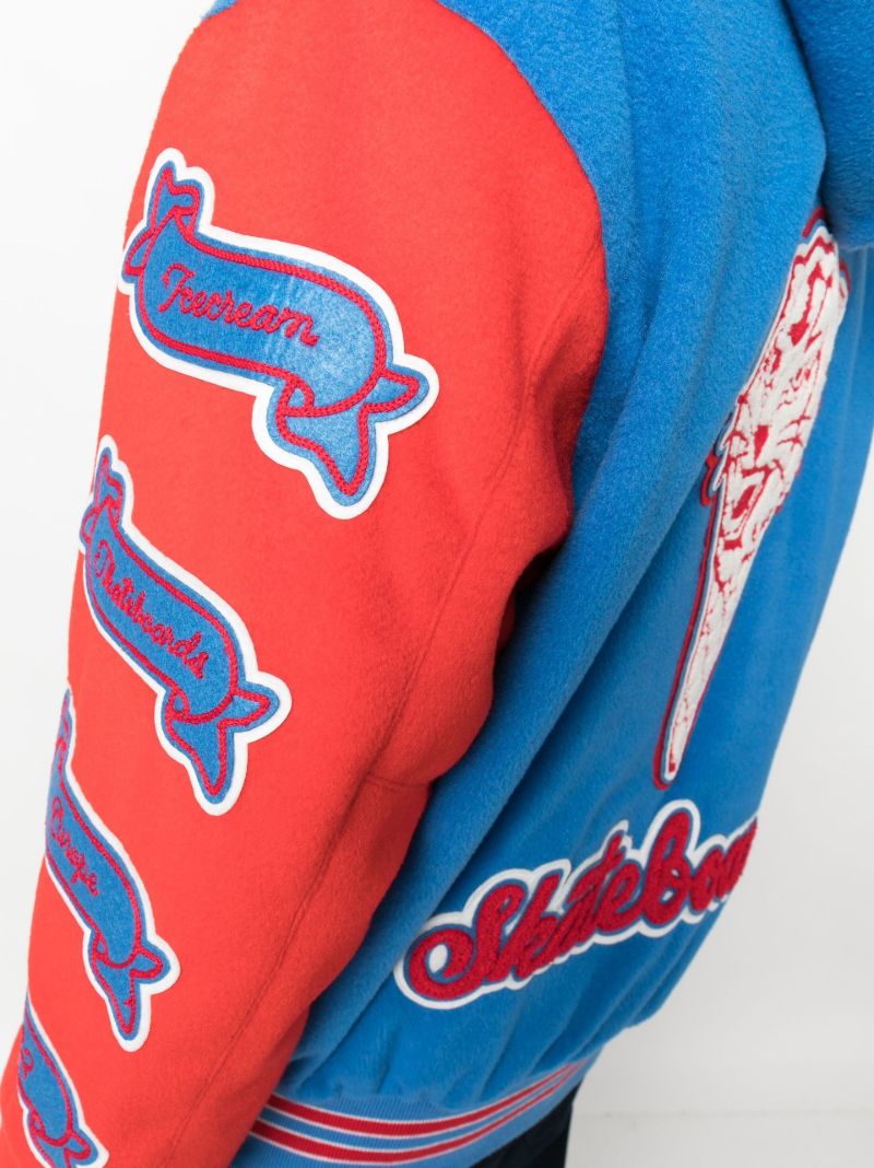 Blue Team Eu Tiger Cone Varsity Bomber Jacket