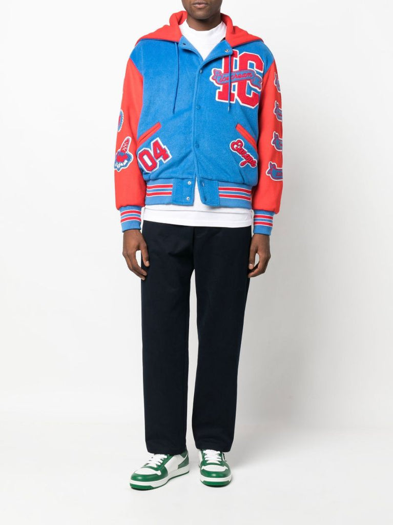 Blue Team Eu Tiger Cone Varsity Bomber Jacket