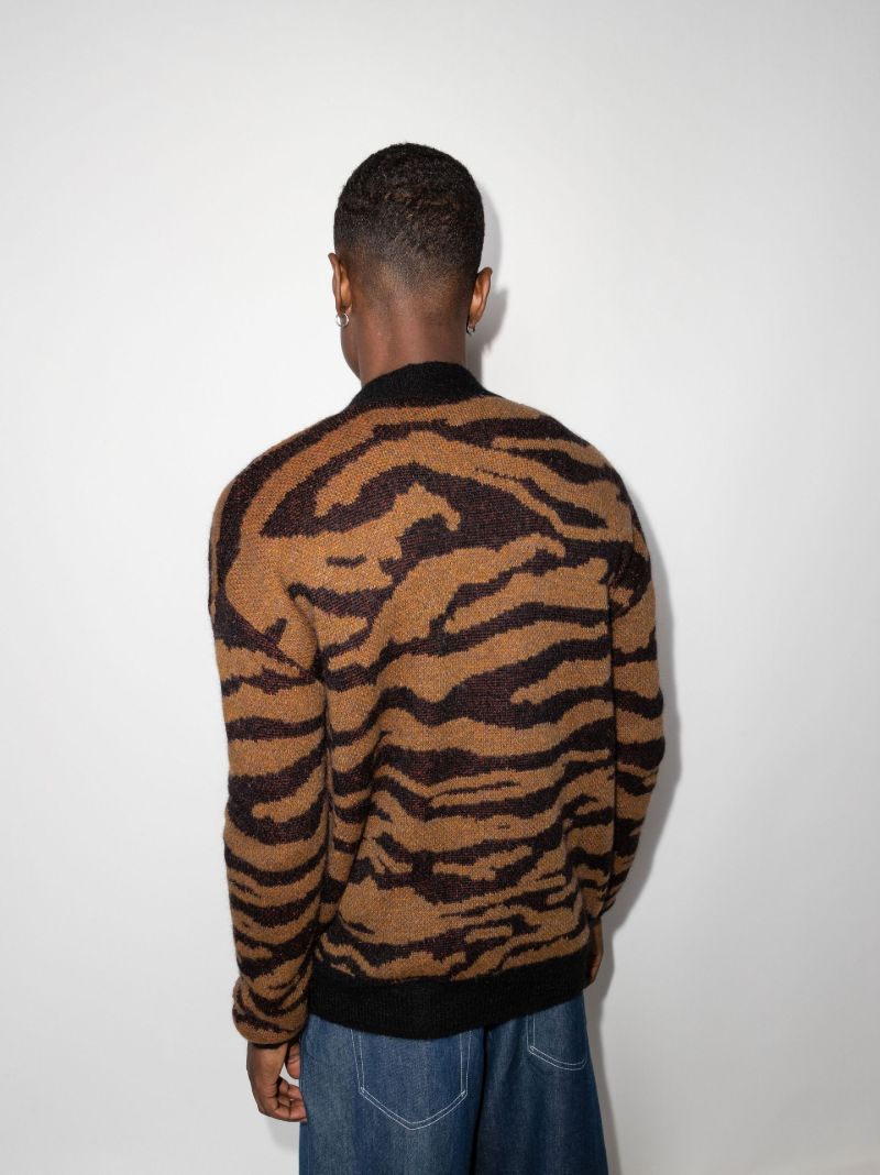 Kurt Tiger Stripe Intarsia Cardigan
