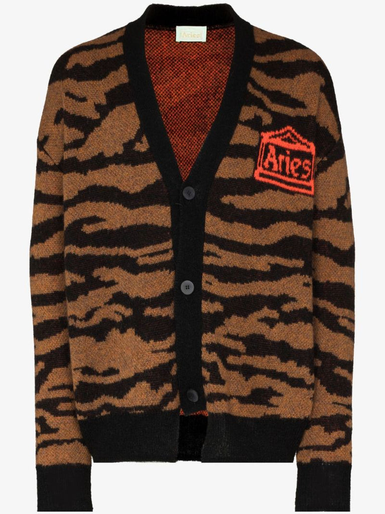 Kurt Tiger Stripe Intarsia Cardigan