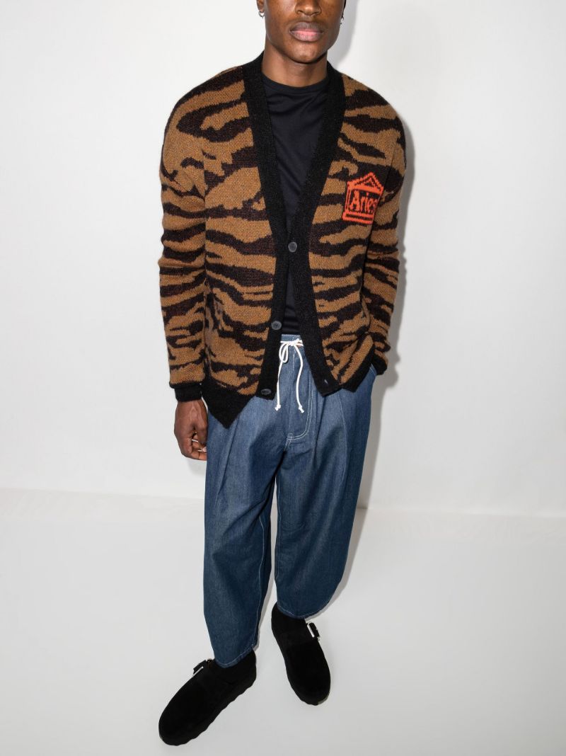 Kurt Tiger Stripe Intarsia Cardigan