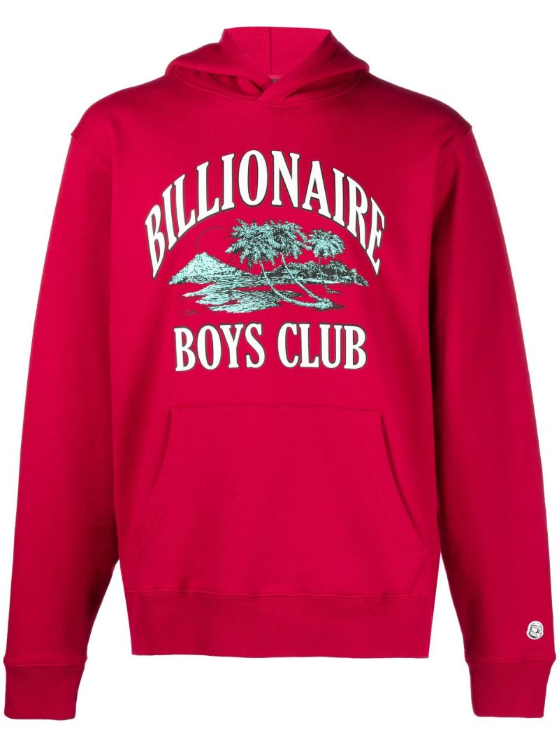 Red Paradise Logo Cotton Hoodie