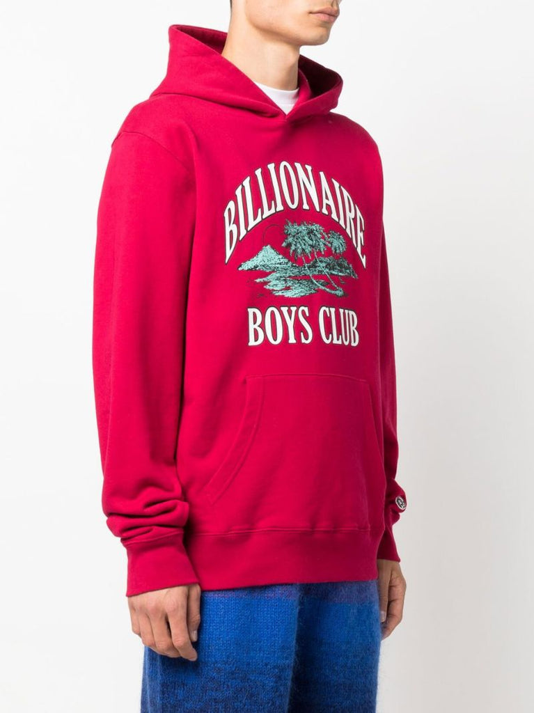 Red Paradise Logo Cotton Hoodie