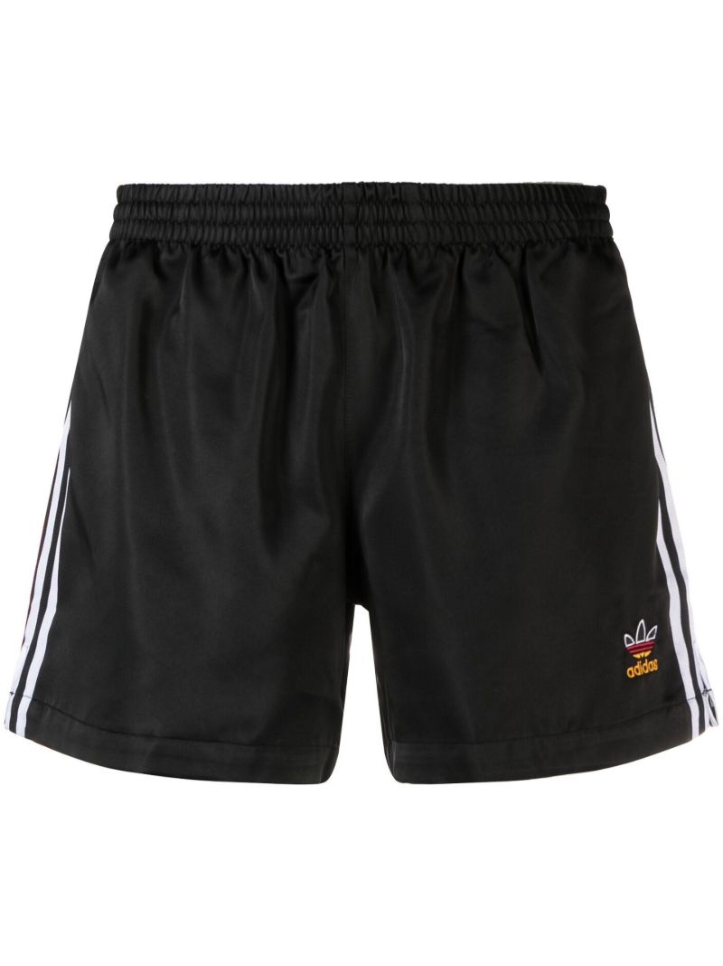 X Fb Black Nations Striped Running Shorts