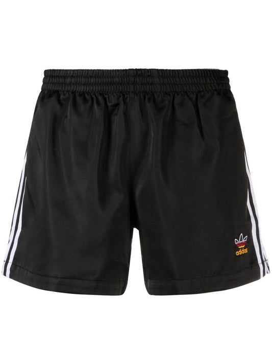 X Fb Black Nations Striped Running Shorts