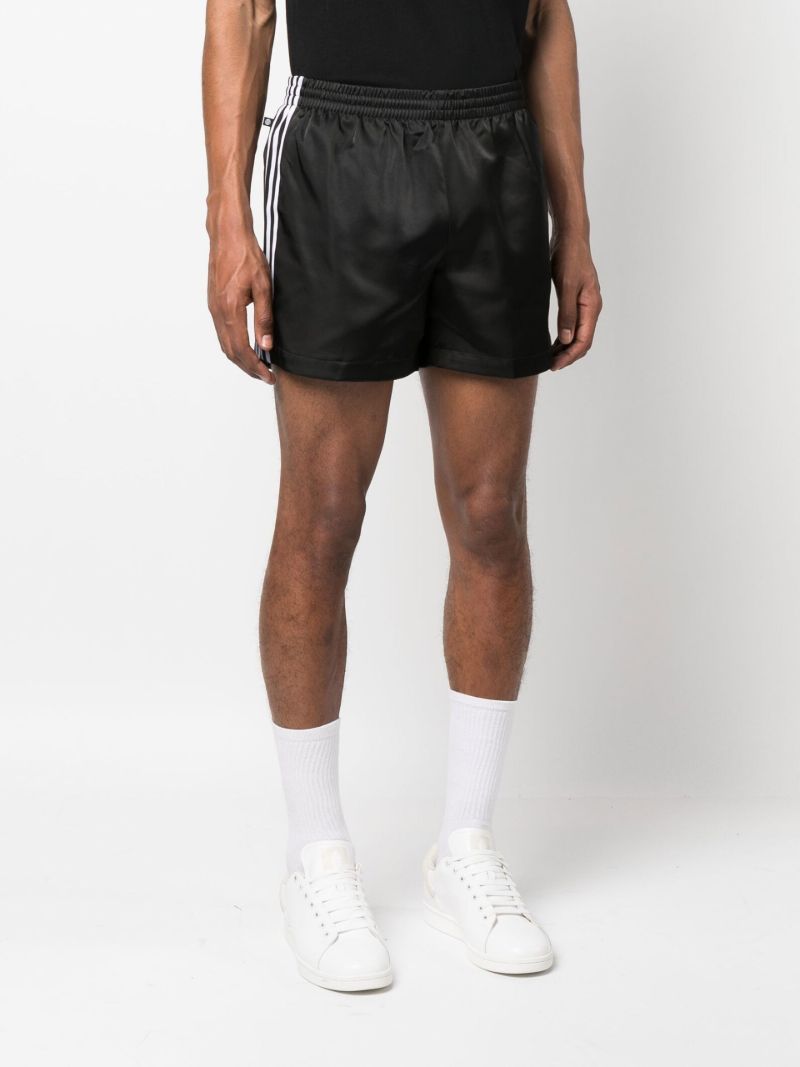 X Fb Black Nations Striped Running Shorts