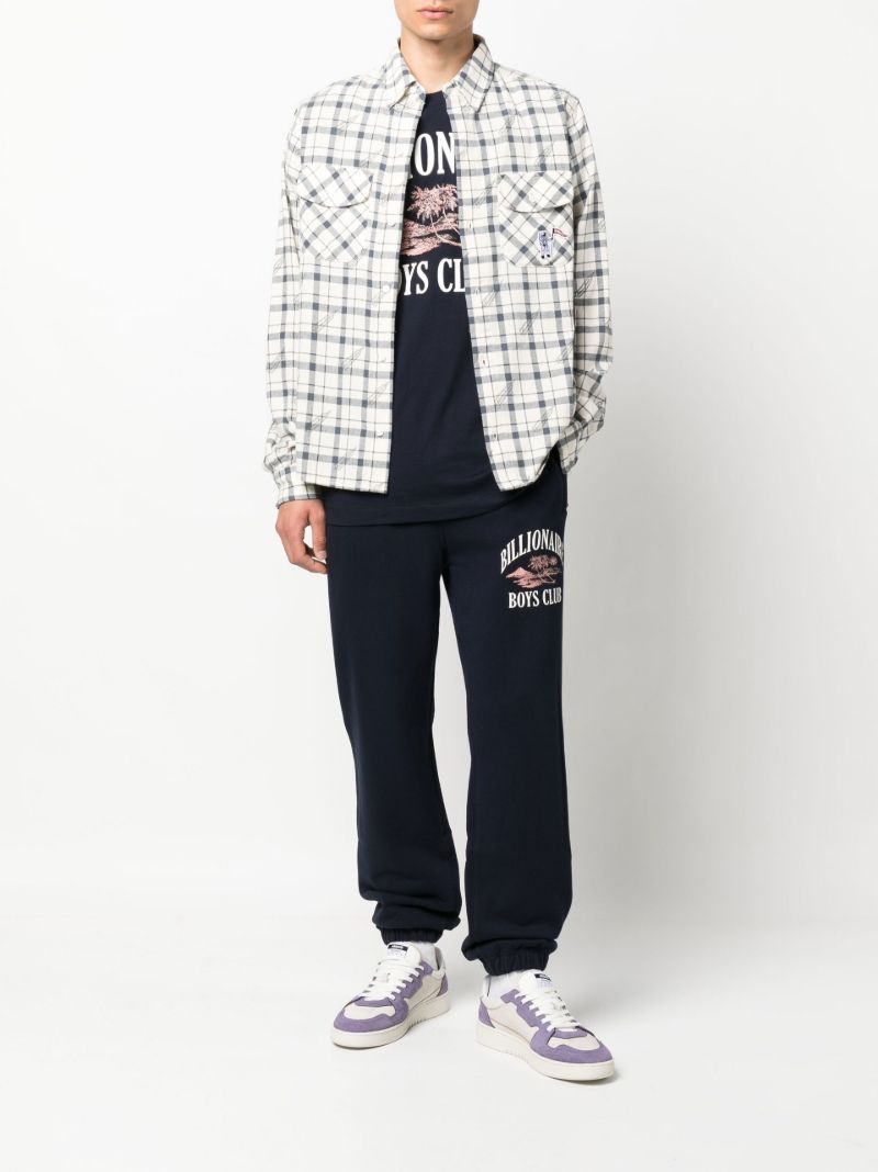 White Checked Long-sleeve Cotton Shirt