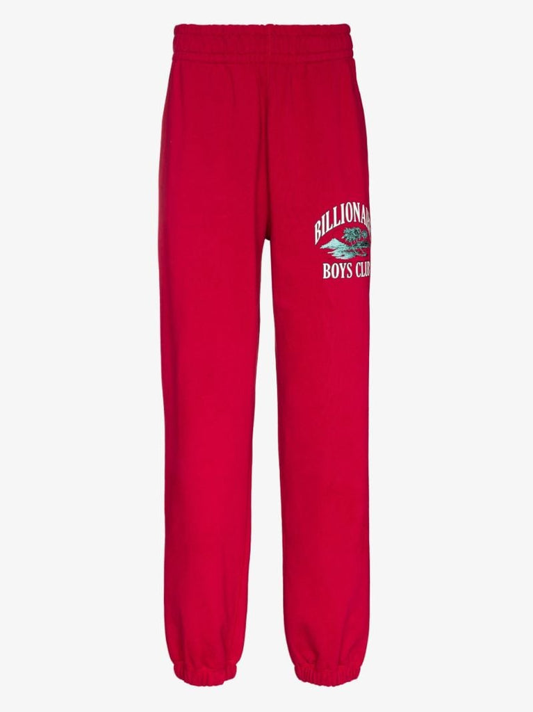 Red Paradise Logo Cotton Track Pants