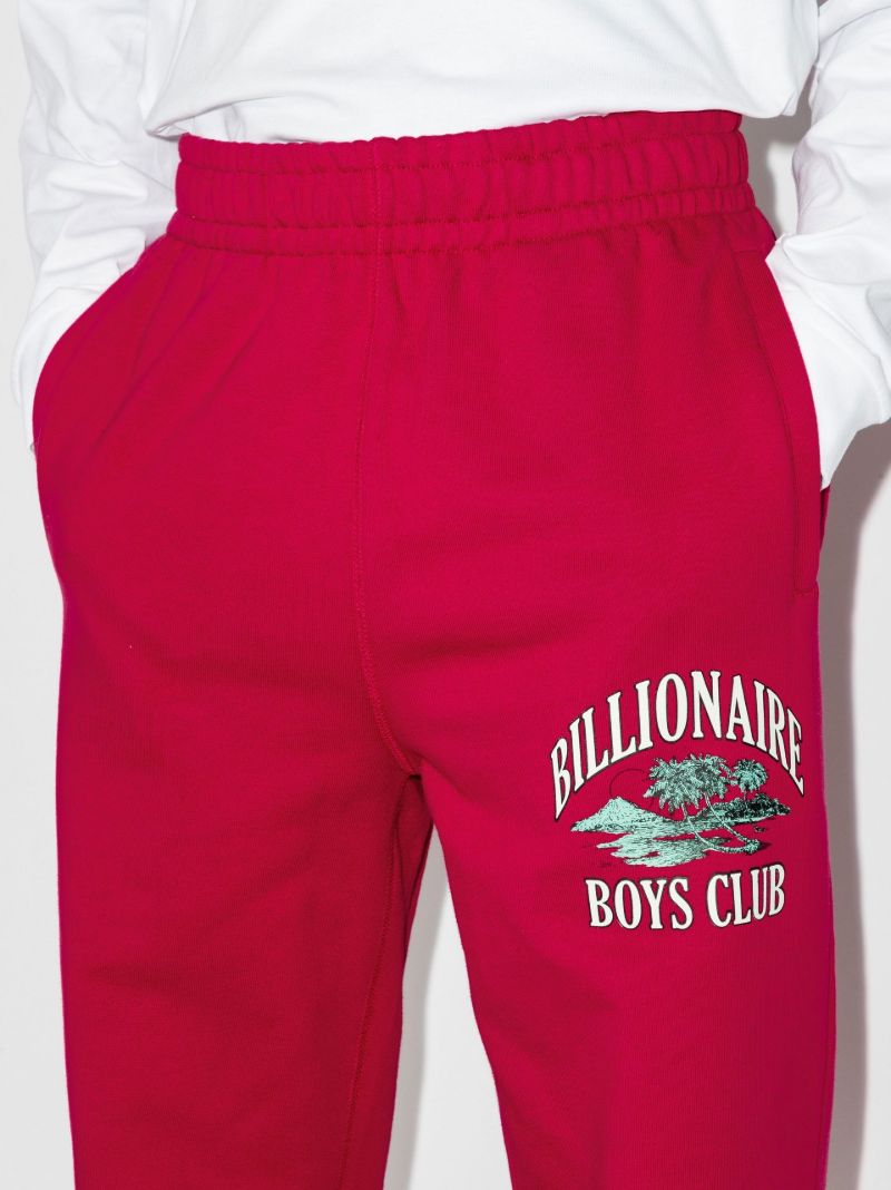 Red Paradise Logo Cotton Track Pants