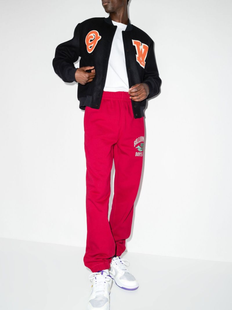 Red Paradise Logo Cotton Track Pants