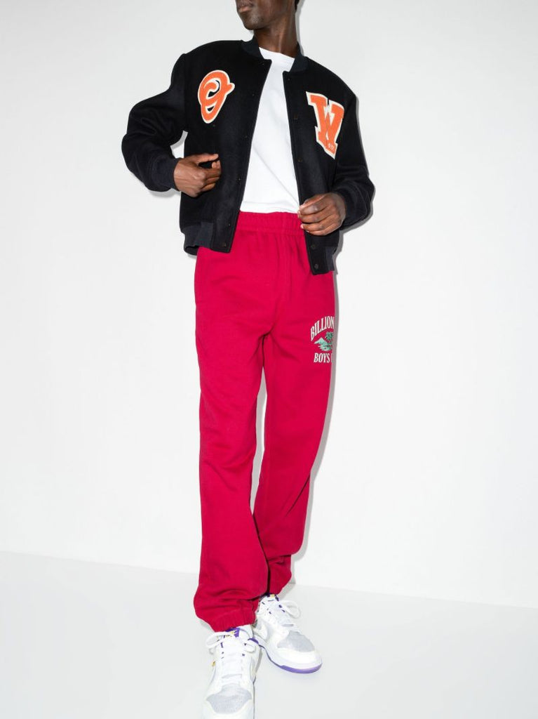 Red Paradise Logo Cotton Track Pants
