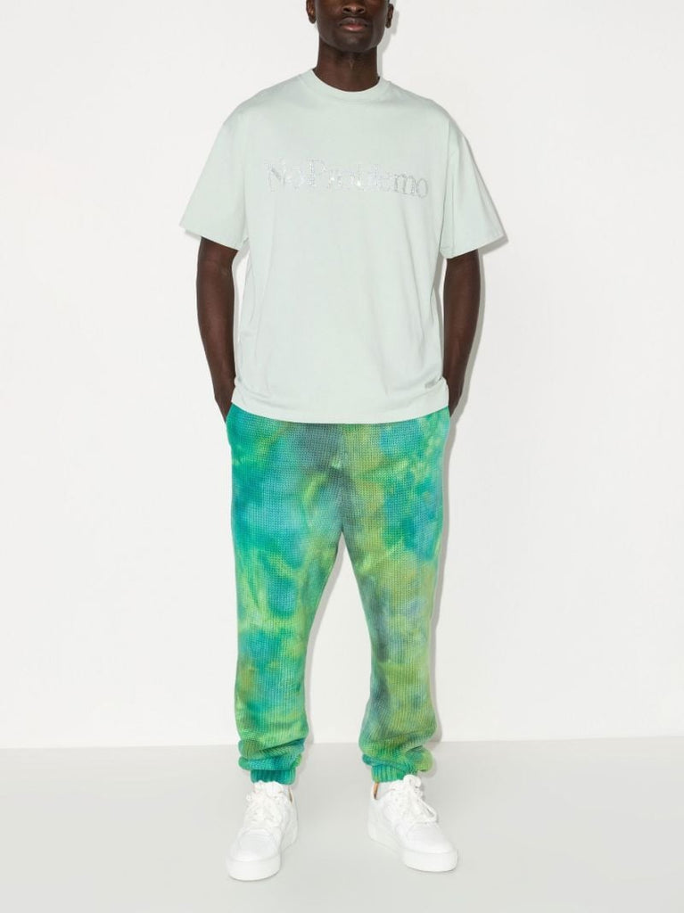 Green No Problemo Embellished Cotton T-shirt