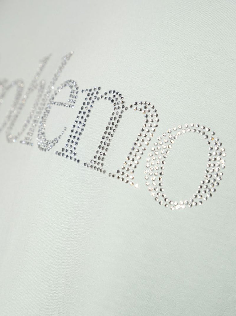 Green No Problemo Embellished Cotton T-shirt