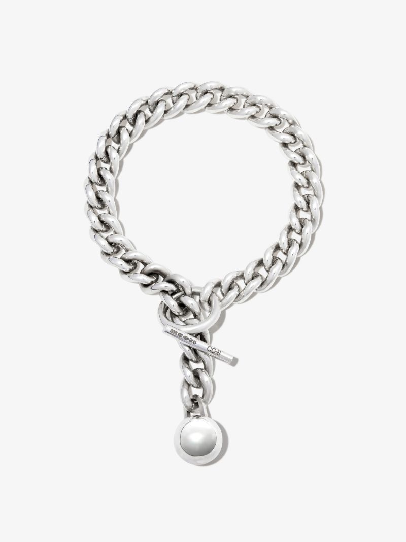 Sterling Silver Heavy Ball Chain Bracelet
