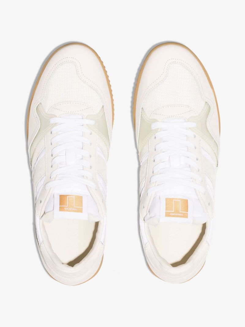 White Jackson Low Top Leather Sneakers