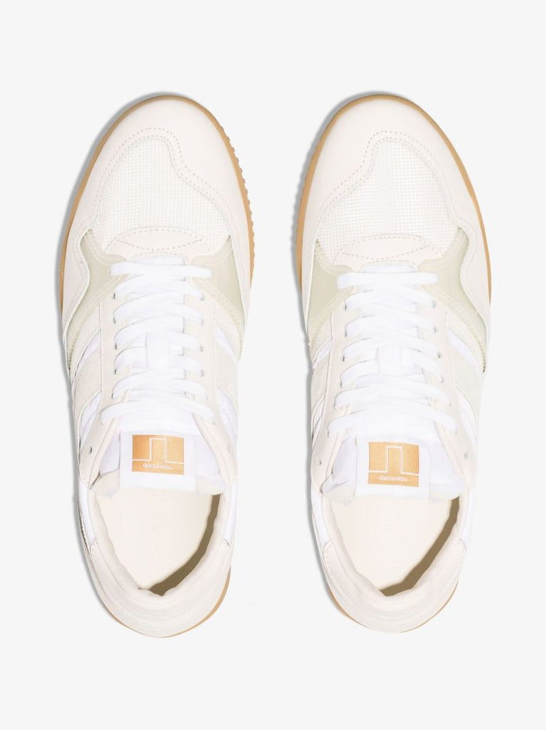 White Jackson Low Top Leather Sneakers