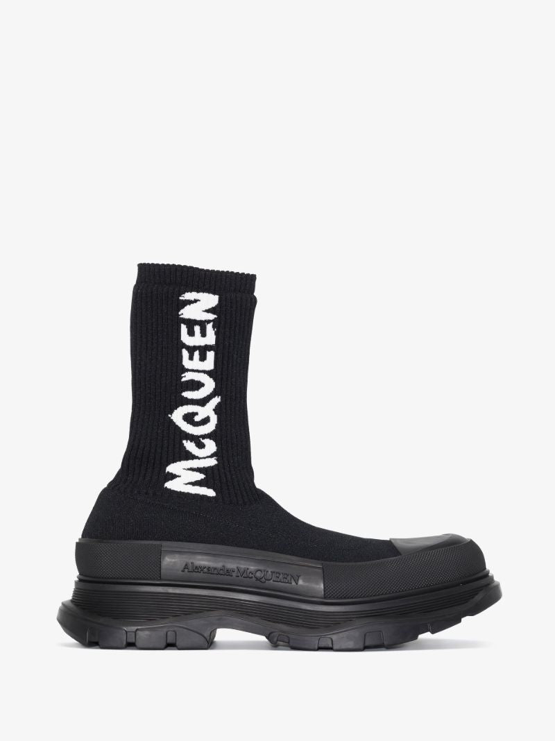 Black Tread Sock Boots