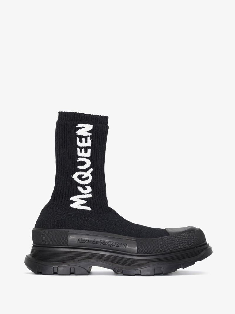 Black Tread Sock Boots