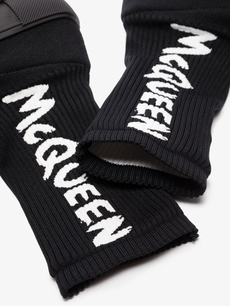 Black Tread Sock Boots