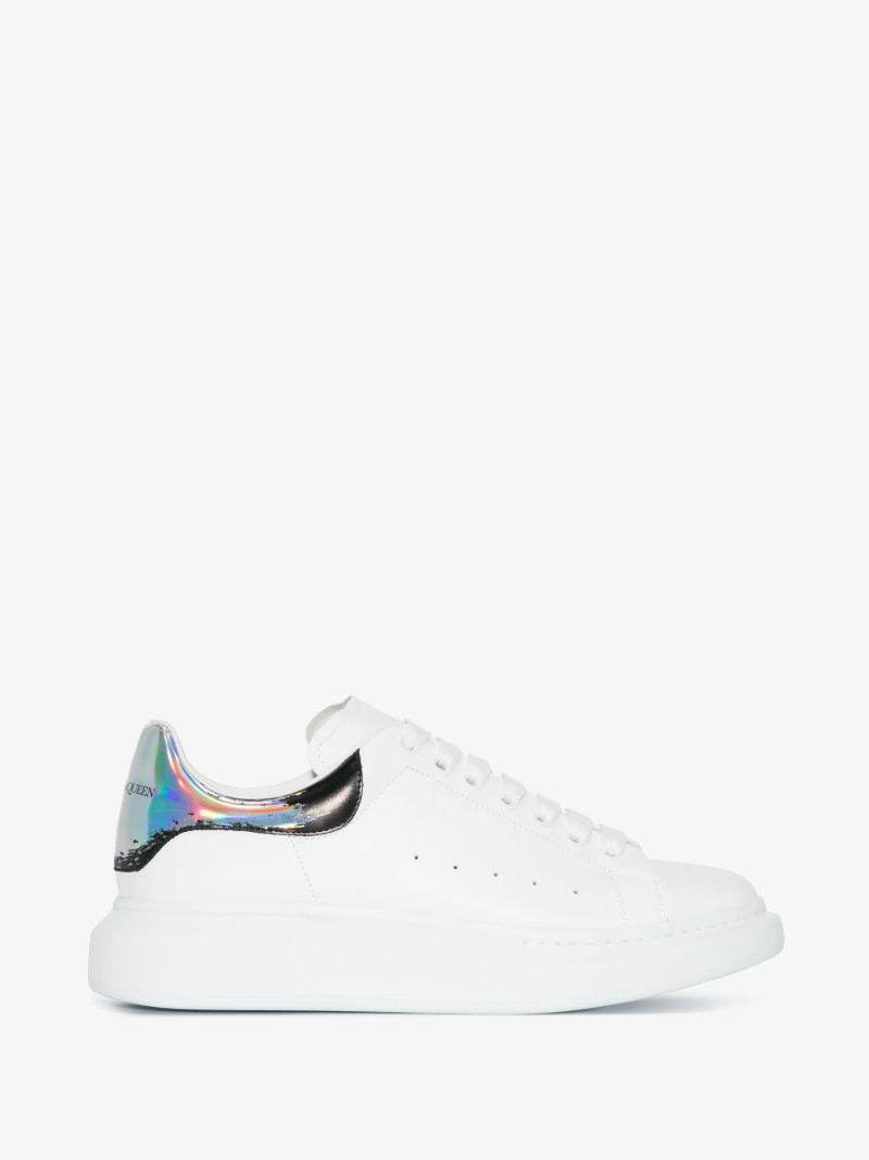 White and Holographic Oversized Sneakers