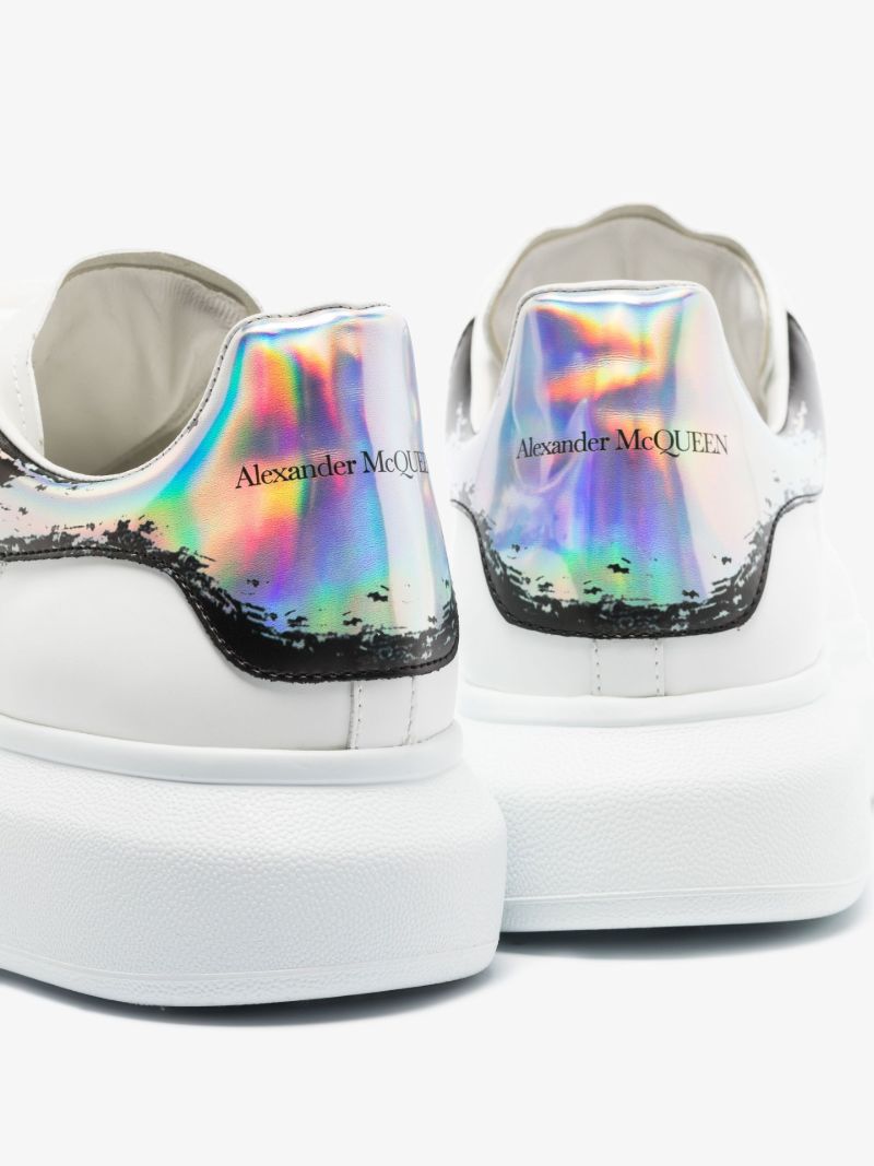 White and Holographic Oversized Sneakers
