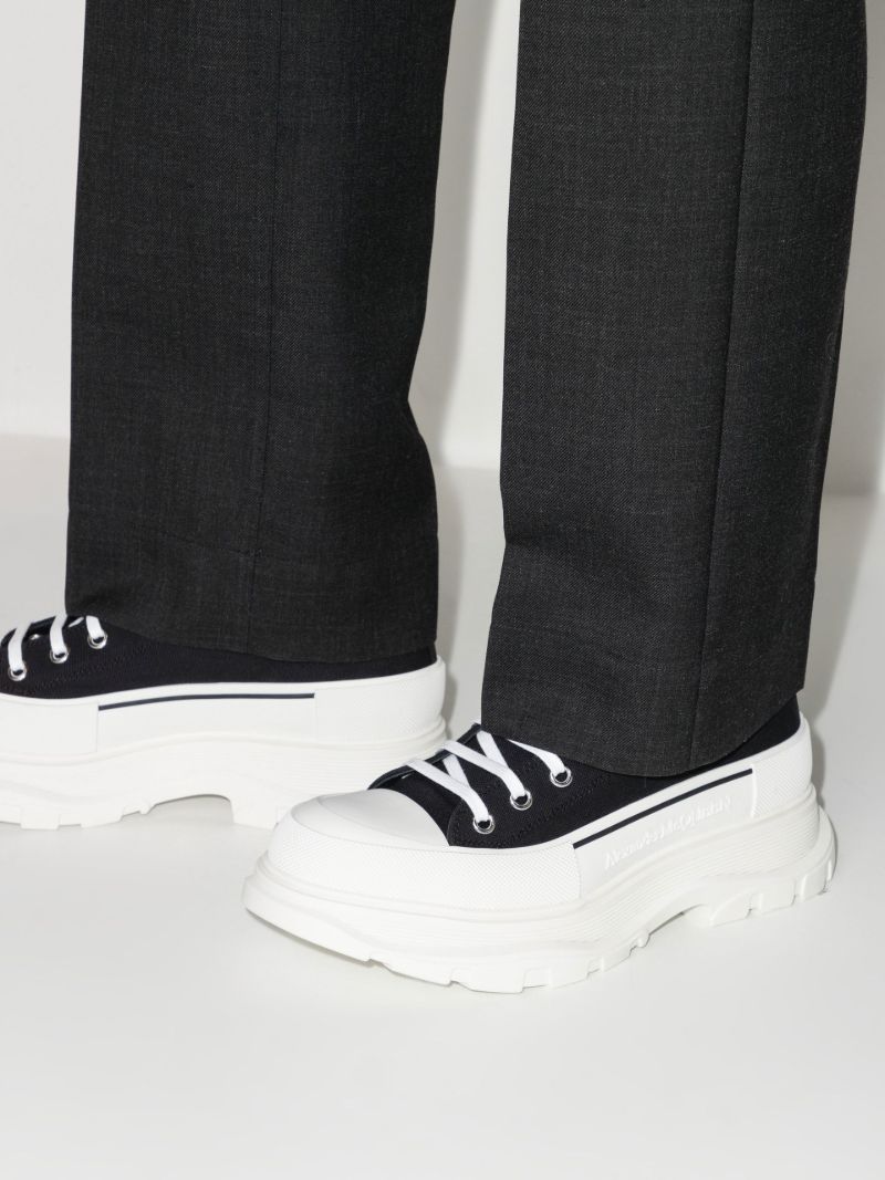 Black and White Tread Slick Boots